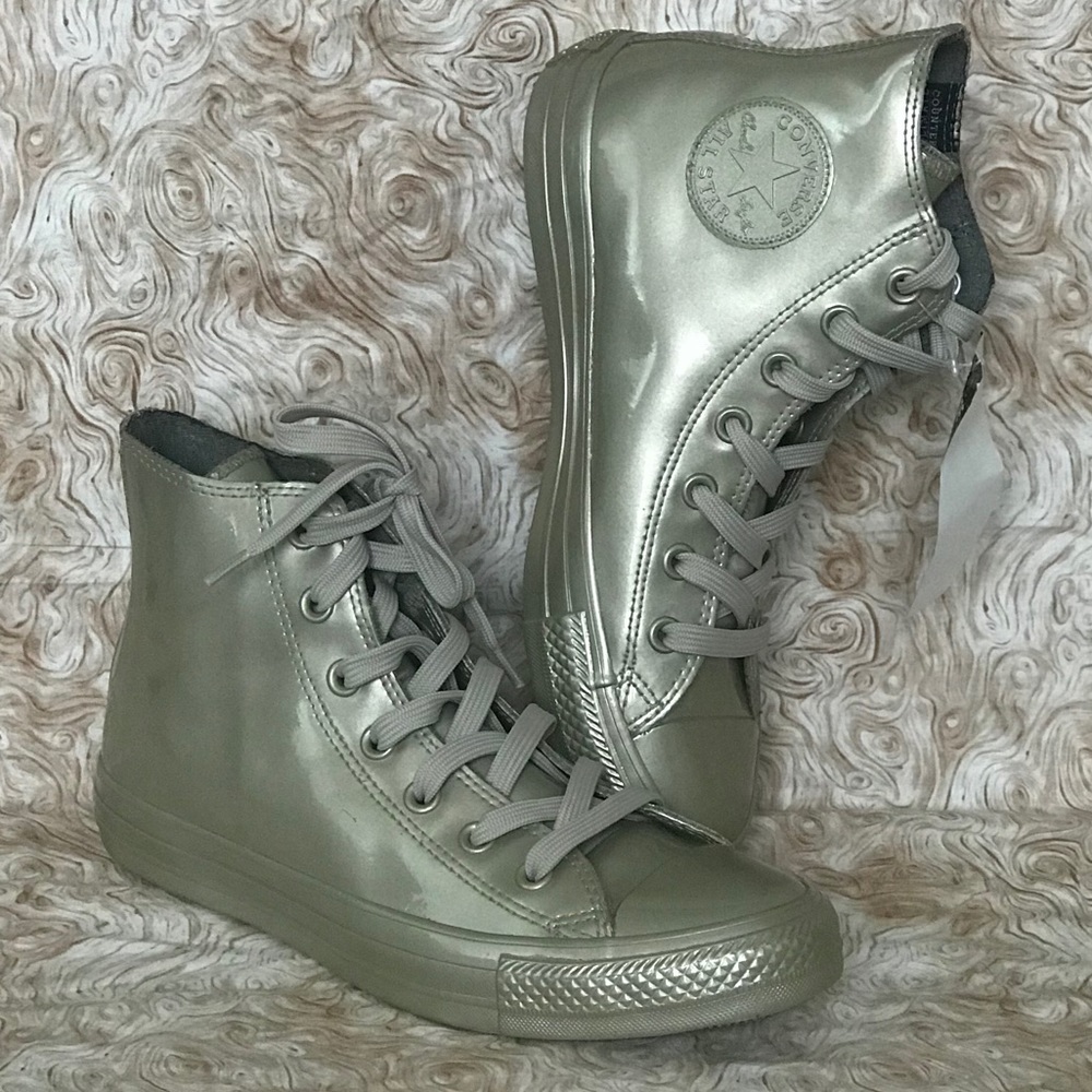 NEW golden hi-top converse - Picture 1 of 6